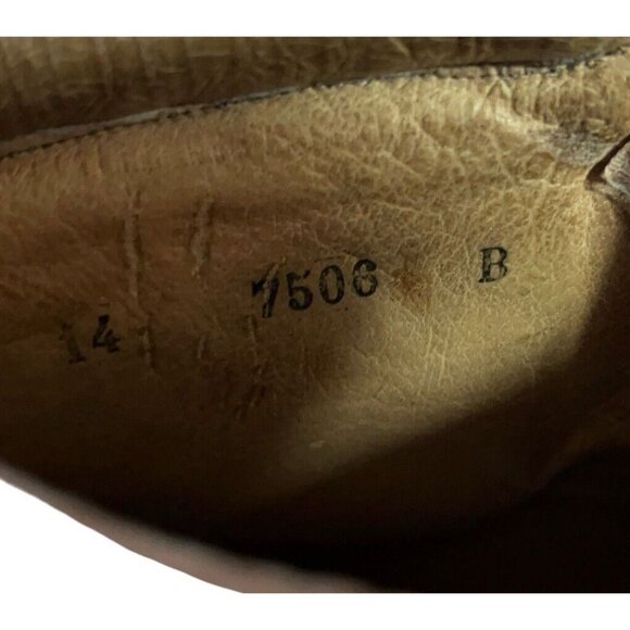 Vintage Vasque Brown Suede Leather Hiking Mountaineering Boots Men 14 Italy 7506